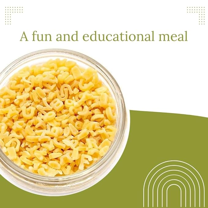 Jellybean Foods Alphabet Pasta Noodles – Alphabet Shaped Pasta – abc Pasta– English Alphabet Pasta – Pasta in Alphabetic design (5 Lbs.)
