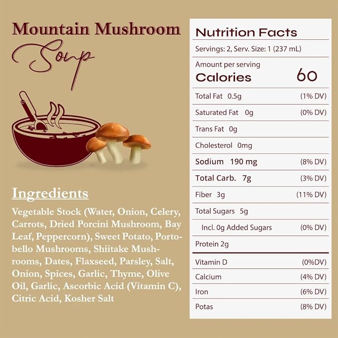 18 Chestnuts Plant Based Soup - Holiday Bundle Box: Butternut Squash Pear Chestnut Maple Mountain Mushroom Soup Bundle Plant Based &amp Gluten Free - 3 Jars