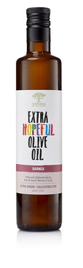 Extra Hopeful Olive oil (Barnea Olives) Extra virgin olive oil made in the lower Galilee region. Very unique aroma and flavor from the Barnea olives.