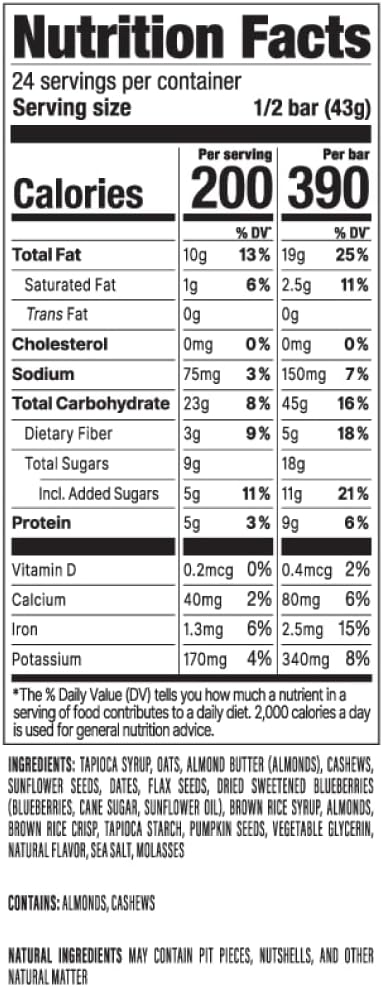 PROBAR - MEAL Bar Blueberry Muffin Non-GMO Gluten-Free Healthy Plant-Based Whole-Food Ingredients Natural Energy (12 Count)