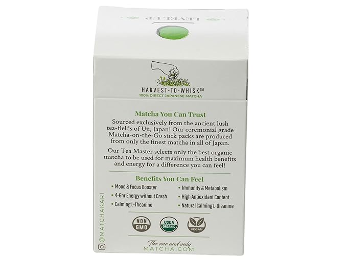 Matcha Green Tea Powder Single Serving Sticks Dr. Weil's Ceremonial Organic Matcha Powder Singles Packets - Individual Tea Packets (24)