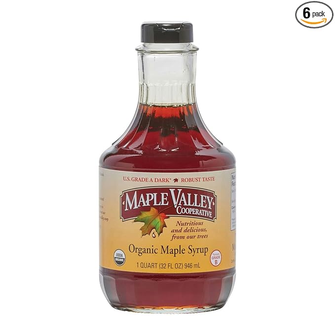 Generic M.aple Valley Cooperative Organic Maple Syrup Grade B 32OZ Pack of 6