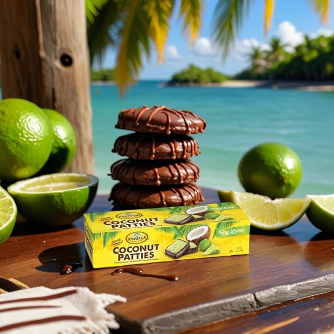 Coconut Patties Chocolate Anastasia oh asis! Patties Original Coconut orange key Lime Patties and Pina Colada Patties (4 count) 10oz Variety pack