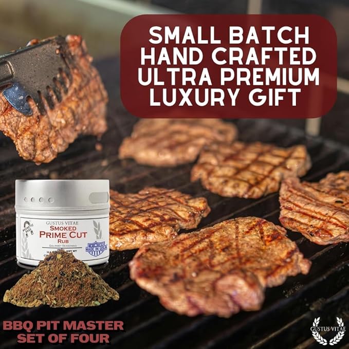 BBQ Pit Master Collection | 4 Gourmet Seasonings &amp Spice Rubs | All Natural Mon GMO | Hand Crafted in Small Batches | Made in USA | Sustainably Sourced Ultra Premium Spices | GLP-1 Friendly | Ma