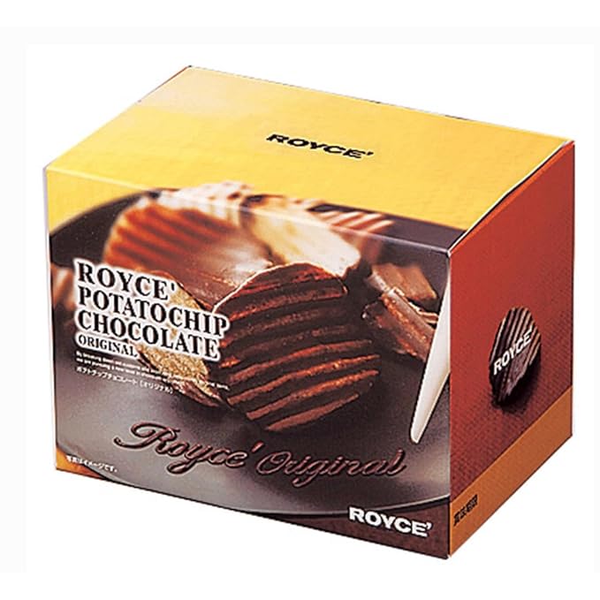 ROYCE' Potatochip Chocolate Original - |Chocolate Coated Crispy Potato Chips | Gourmet Snack for Gifting &amp Indulging | Japanese Potato Chip Chocolate from Hokkaido (7 Servings per Container)