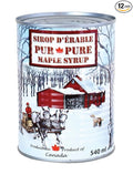 Pure Categorie A Canadian (Quebec) Maple Syrup Amber Roast 540ml Each Can (12 Pack)