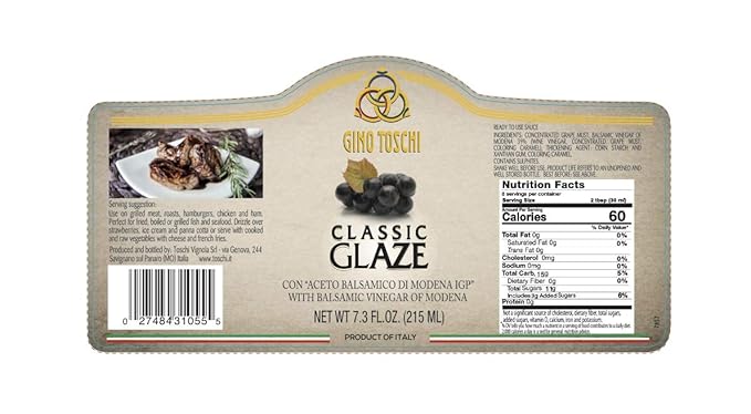 Toschi Balsamic Classic Glaze Vinegar 7.3 Ounce