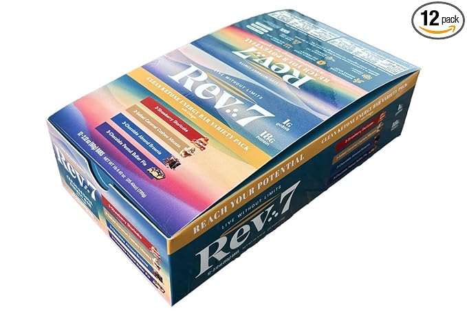 REV7 Ketone Energy Bars Pack of 12 - Variety