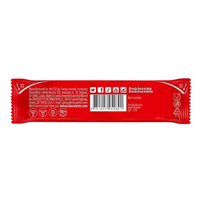 RED Delight®™ Blonde Caramelized White Chocolate 12 Count Box of Grab N Go Travel Size Bars (0.92 Ounces Each) with 14 Plush Teddy Bear (8 Boxes - Total of 96 Bars + 14 Plush Teddy Bear)