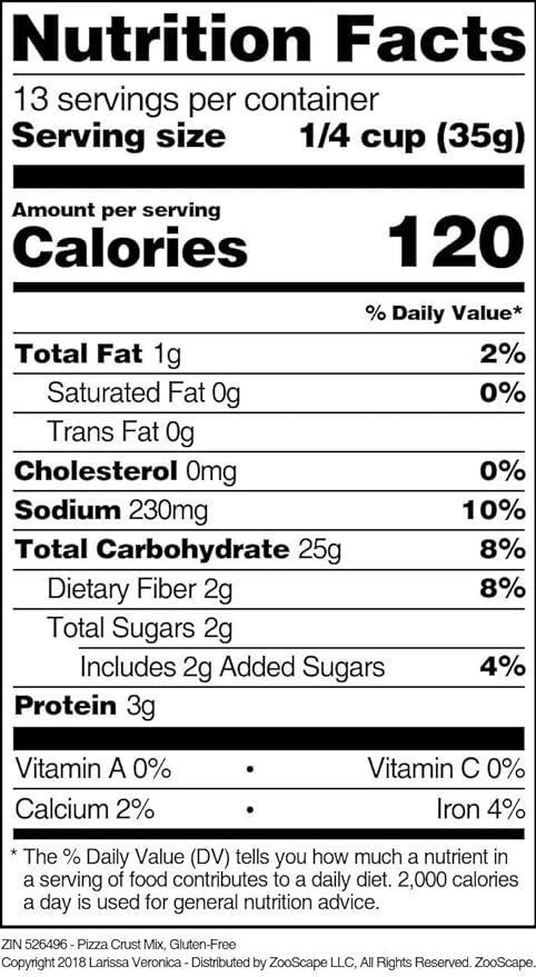 Pizza Crust Mix Gluten-Free (16 oz ZIN: 526496)