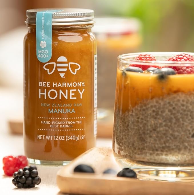 Bee Harmony Raw Manuka Honey 400+ MGO New Zealand 12 OZ
