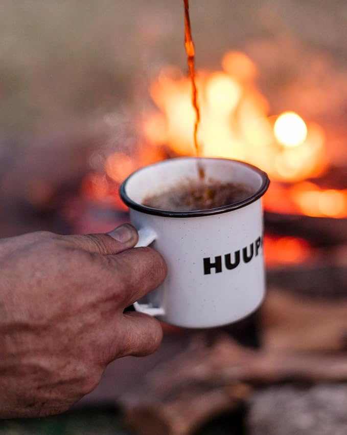 HUUPA Intense Wood-Fired Roasted Coffee 100% Arabica and Robusta Blend High Caffeine Dark Roast Ground Intense 16 oz