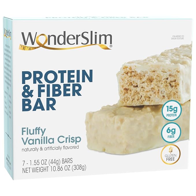 Wonderslim Protein Fiber Bar Bundle Vanilla Crisp &amp S'more Crisp