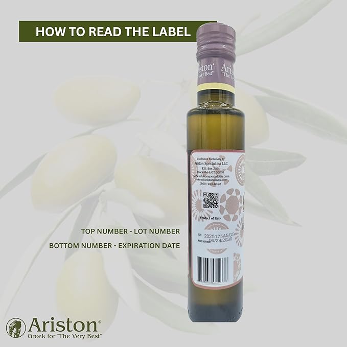 Ariston The Very Best Premium Balsamic Vinegar – Barrel Aged Gourmet Quality Product of Italy – Vegan Gluten Free GMO Free No Added Sugar All-Natural 8.45 fl oz (250ml) Garlic