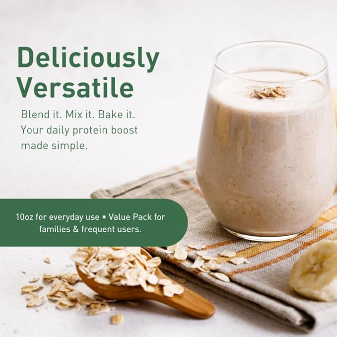 Organic Hemp Protein Powder Unflavored 40oz Value Size | Organic Vegan Protein 70%+ Concentrate Complete Amino Acids Gluten-Free No Sugar Keto Friendly Clean and Natural