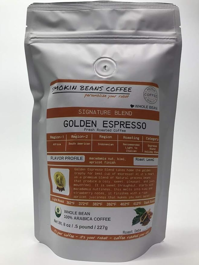 Smokin Beans 7 Bean Espresso Box 7-Bags 8-oz Each Our Signature Blends Various Roasts Premium Whole Bean Specialty Coffee