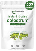 Micro Ingredients Bovine Colostrum Powder 8 oz | Grass-Fed Freeze-Dried | Natural IgG &amp IgA | Supports Immune &amp Gut Health | Non-GMO Gluten-Free Unflavored