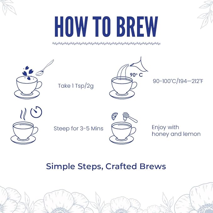 BLUE TEA - Flower Tea Combo - 5.64 Oz (Pack of 5) | Butterfly Pea Rose Hibiscus Chamomile Lavender | VARIETY PACK | Caffeine Free - Non-Bitter - Herbal Tea - Flower Based | Pet Jar Pack