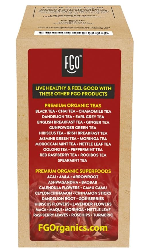 Organic Hibiscus Herbal Tea K-Cup Pods 24 Pods by FGO - Compatible with Keurig - Naturally Caffeine-Free Tea Premium Green Tea is USDA Organic Non-GMO &amp Recyclable