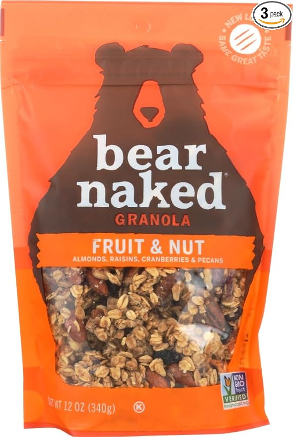 Bear Naked All Natural Granola Fruit and Nut 12 oz (Pack of 3)