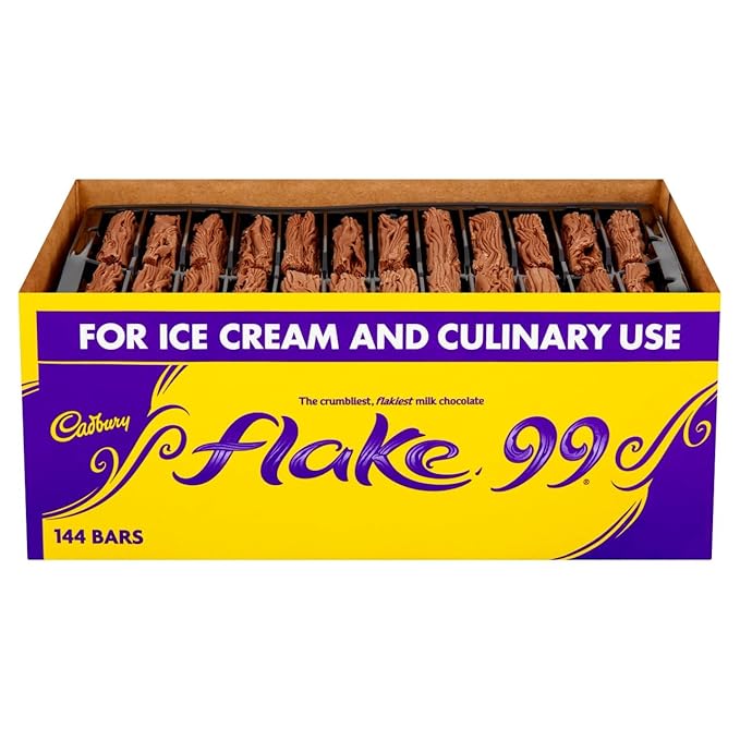 Cadbury Flake 99 for Ice Cream and Culinary use. 1 Box of 144 Bars.