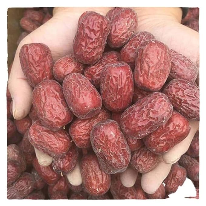 Zercumm First Class Gray Jujube 500G Uncleaned with Soil Large Red Jujube Bulk Meat Thick Sweet Dried Gray Jujube