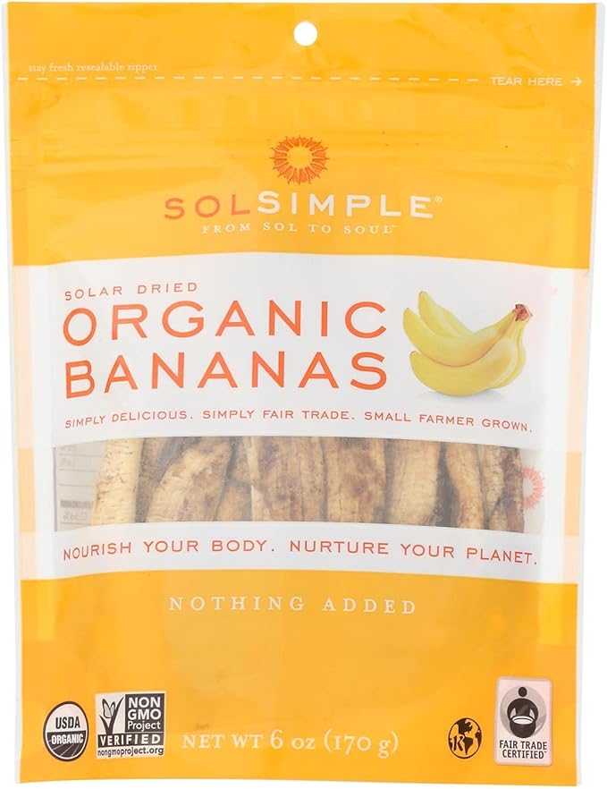 Organic Dried Banana 6 Ounces (Case of 6)