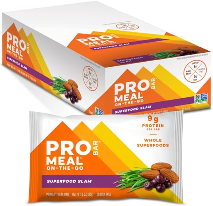 PROBAR - MEAL Bar Superfood Slam Non-GMO Gluten-Free Healthy Plant-Based Whole-Food Ingredients Natural Energy (12 Count)