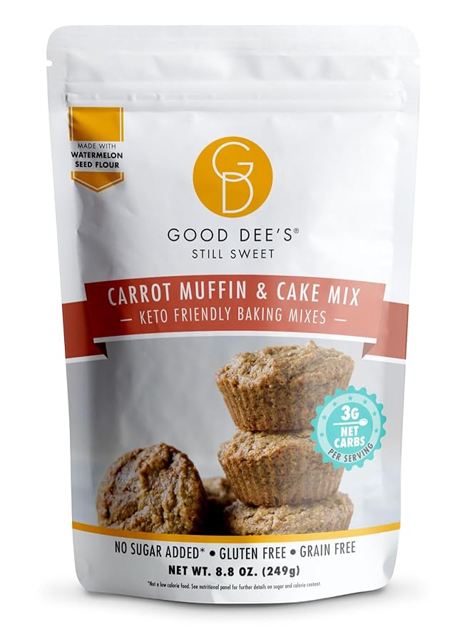 Keto Best Sellers - Chocolate Brownie Mix Carrot Cake &amp Muffin Mix Butter Pecan Cookie Mix Corn Free Bread Mix