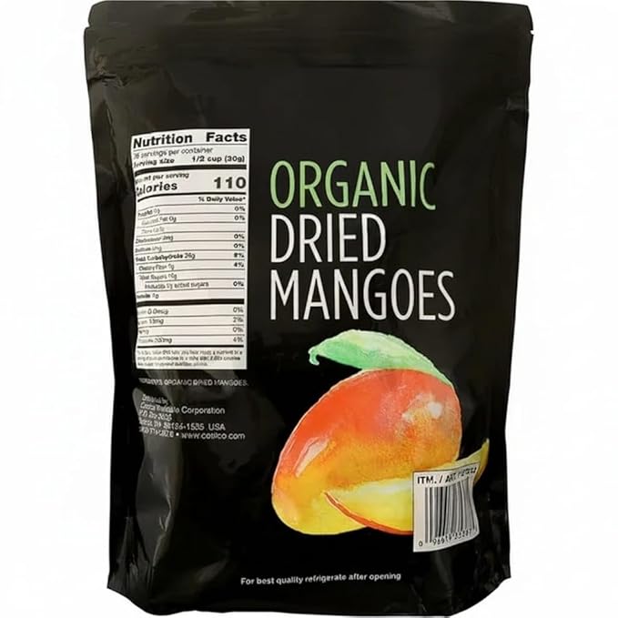 Organic Dried Mangoes 2.5 lbs KosherOrganicUnsweetened