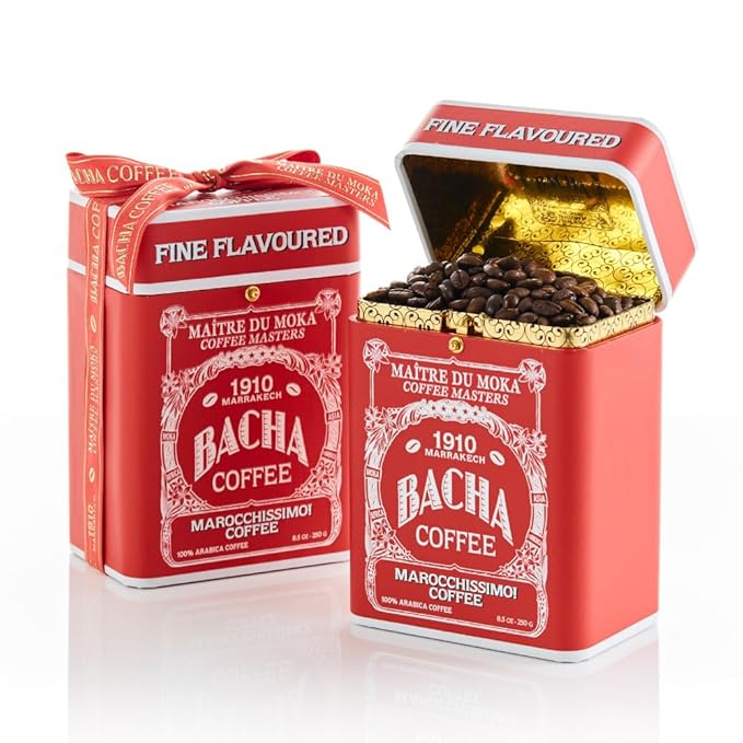 Bacha Coffee | Marocchissimo! Fine Flavoured Whole Beans Medium Roast 100% Arabica Specialty Coffee 250g Signature Nomad Collection Gift Box