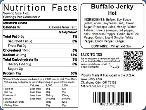 Jerky.com Exotic Buffalo Jerky Sampler - Wild Game Meat Snacks Exotic Snacks High-Protein All-Natural No Added Preservatives - Healthy Snacks for Adults - 1.75 oz. (Pack of 3)