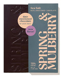 Spring &amp Mulberry Dark Chocolate Bars – Healthy Chocolate Date-Sweetened - Sea Salt 3 Pack