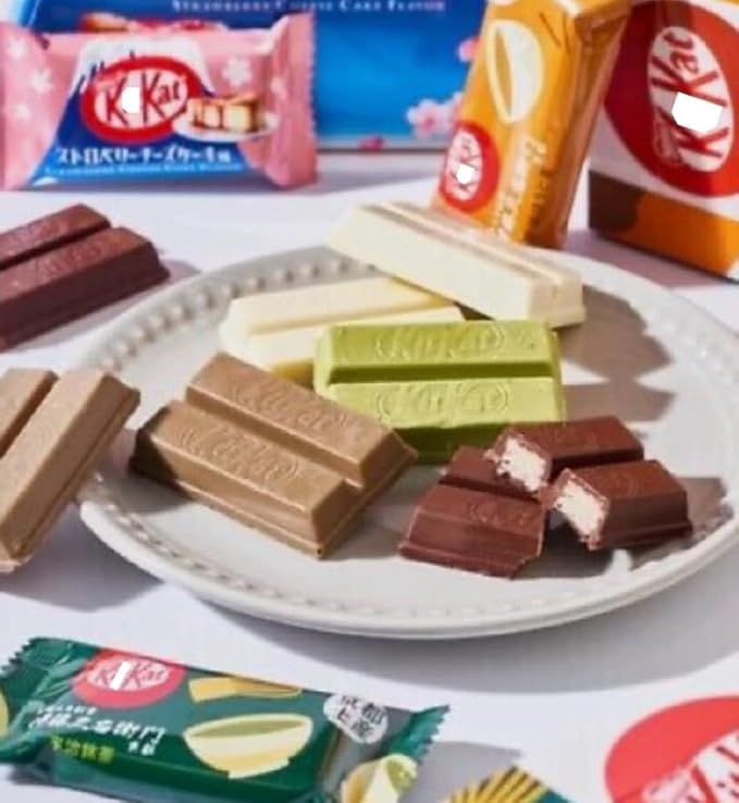 Konbini Japan - 24 Mini Japanese KitKat Chocolate Variety Pack Assortment (12 Flavors X2) Authentic Candy Snacks Wafer Sweets Gift - 24 Cute Small Size - Less Sugar Compared to Western Versions