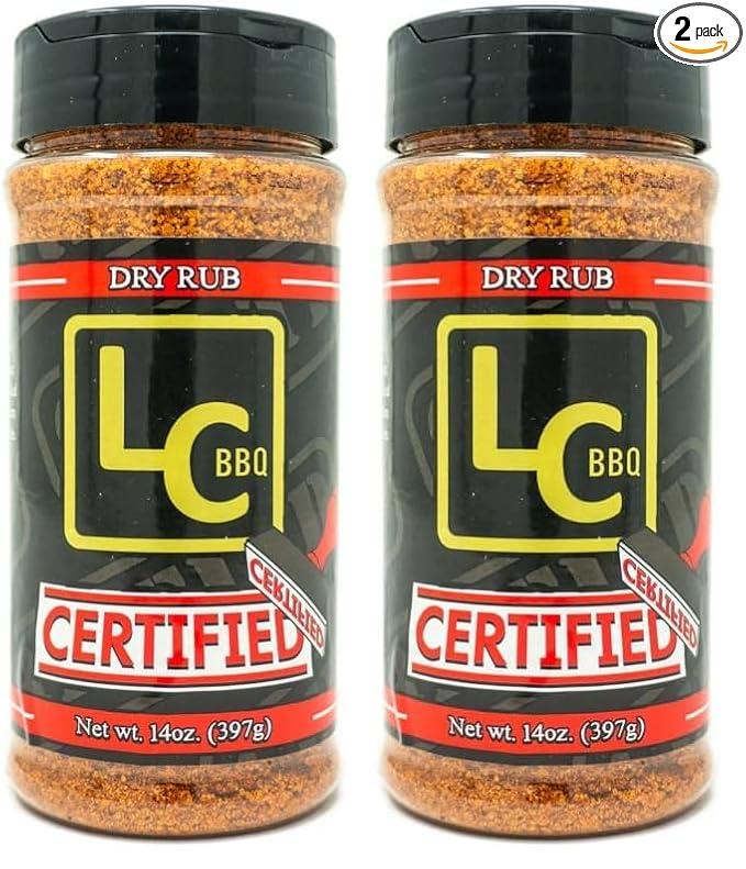 LC BBQ Certified Pork and Chicken Dry Rub 14oz (Pack of 2)