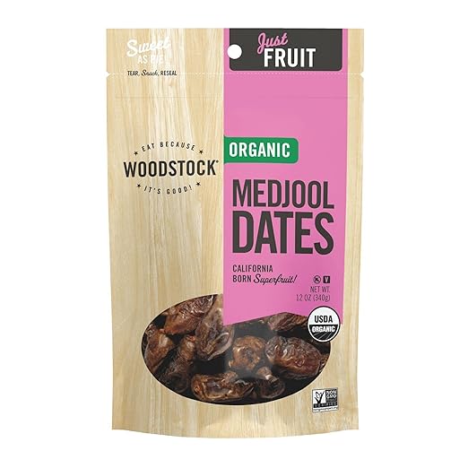 Woodstock Organic Medjool California Fnc Dates 12 Oz. - -Pack of 8
