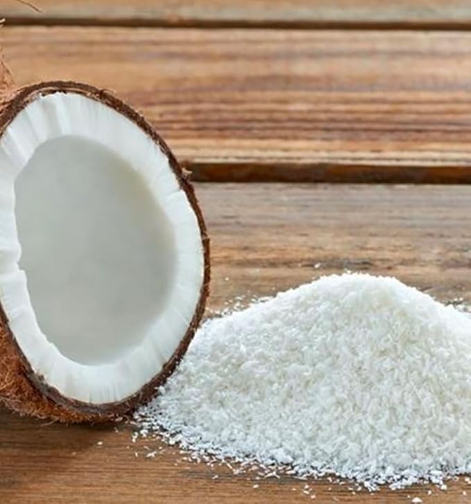 Shredded Coconut Unsweetened - 1kg | Organic Coconut - Gluten Free Grated Coconut | Ideal for Baking Coconut Cookies Desserts and Coconut Snacks Grated Coconut 1kg l