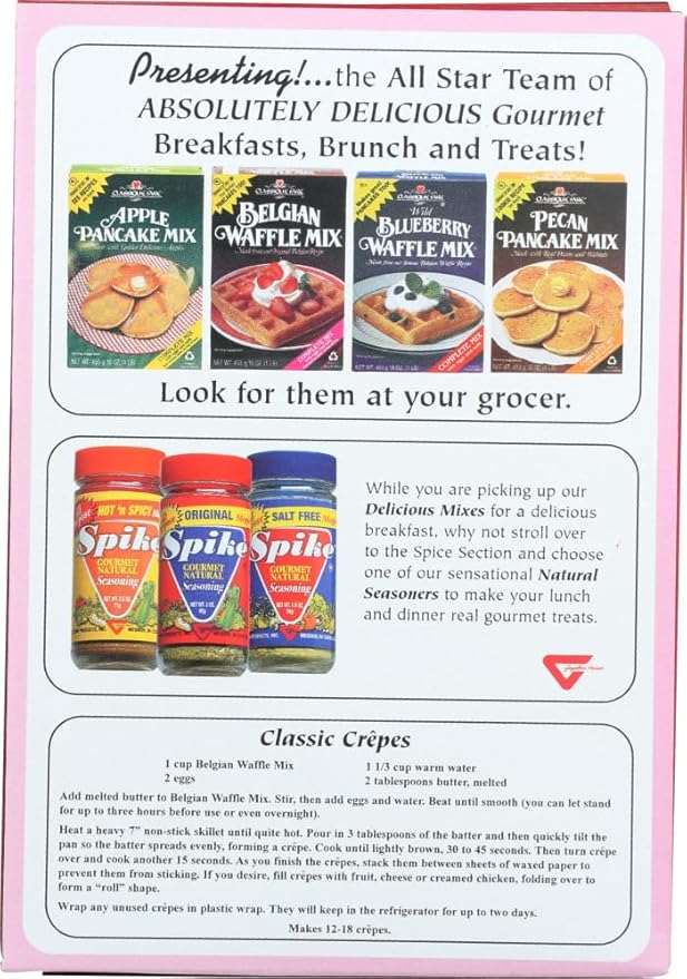 6 X Classique Belgian Waffle Mix 16-Ounce Boxes (Pack of 6)