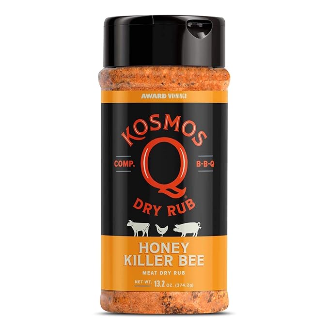 Kosmos Q BBQ Grill Spices and Seasonings Set - 8 Flavor Variety BBQ Rub Seasoning Gift Set for Barbecues Grilling and Smoking - Dry Rub Shakers Include Cow Cover Dirty Bird SPG and More