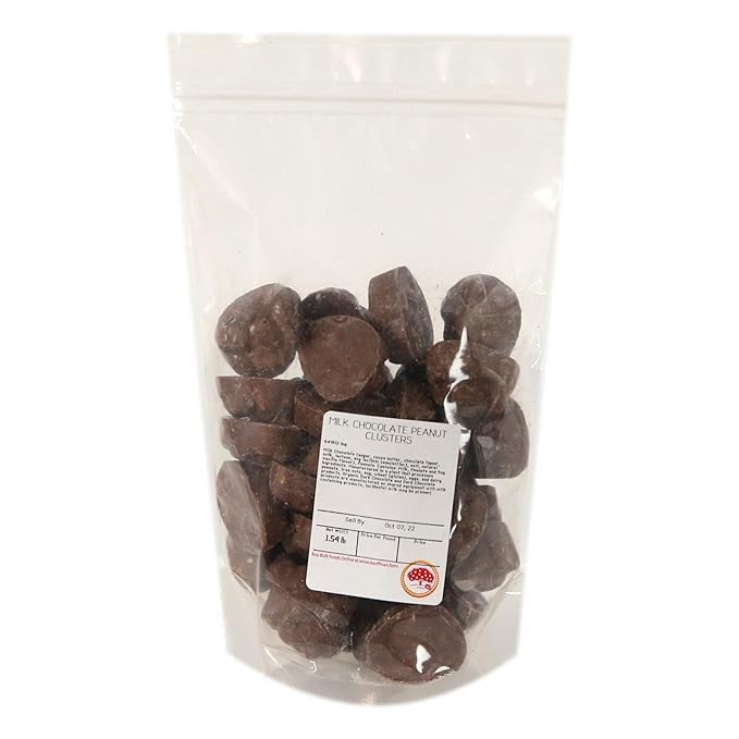 Kauffman Orchards Milk Chocolate Covered Peanut Clusters Bulk 1.5 Lb Bag (Pack of 3)