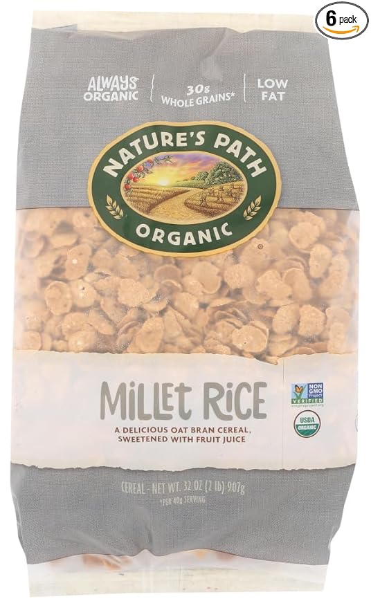 Nature's Path Organic Millet Rice Oatbran Wheat Free Cereal 32-Ounce Bags (Pack of 6) ( Value Bulk Multi-pack)