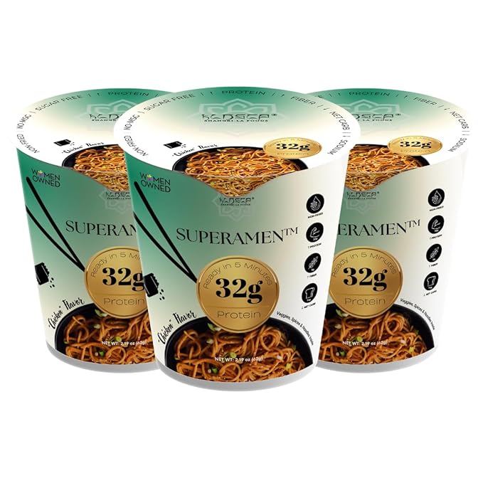 Black Garlic “Chicken” Ramen – Bold Flavor Chewier Noodles &amp High Protein – Vegan Keto-Friendly Ramen Noodles – Low Carb Zero Sugar – Healthy Plant-Based Ramen Bowl 12-Pack