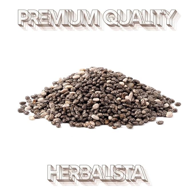 Herbalista - Premium Mexican Chia Seeds | Semilla de Chia 100% Natural Mexicana | Non-GMO Gluten-Free Vegan Superfood | High in Omega-3 &amp Fiber Keto &amp Paleo Friendly (2 LB (906g))