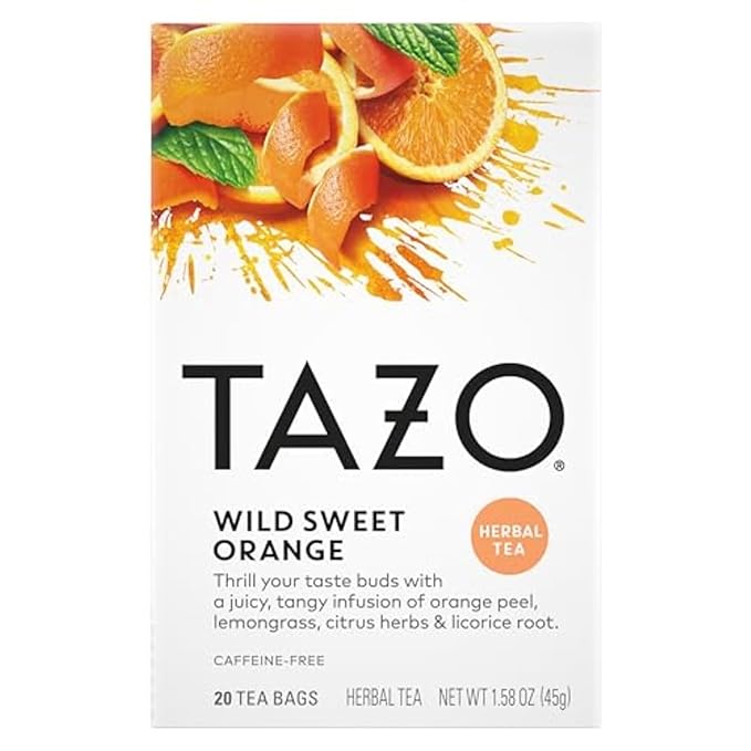 TAZO Tea Bags Wild Sweet Orange (Unsweetened) Vanilla Caramel Chai Awake English Breakfast Organic Zen &amp Passion (1ea) (Variety Pack)