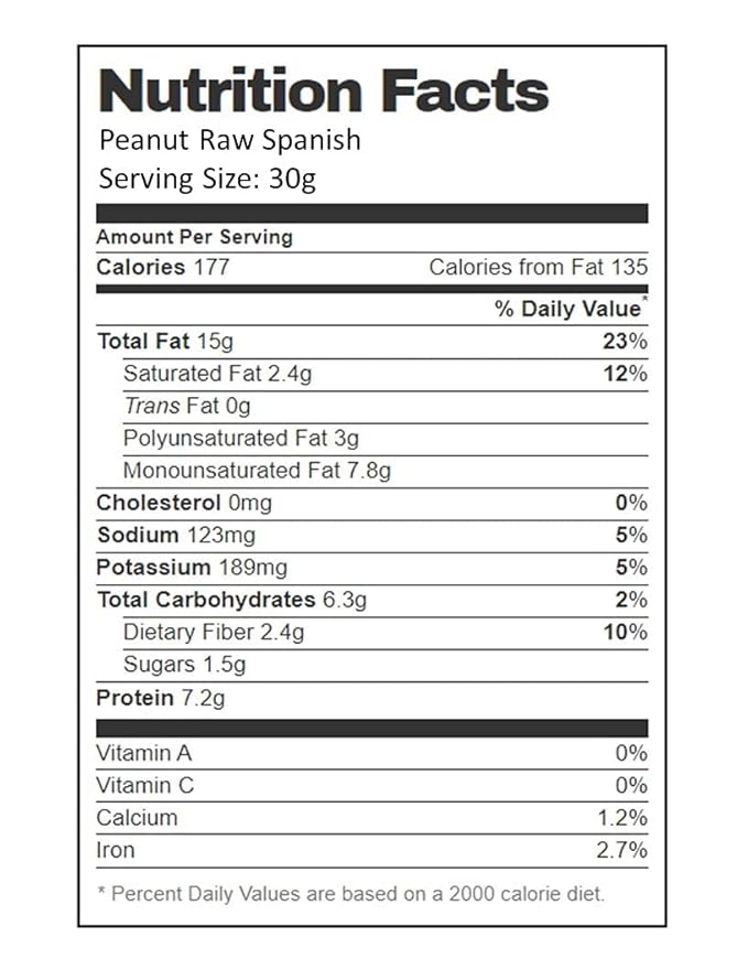 Aiva Raw Spanish Peanuts (10 LB Case) Bulk – Whole Unsalted Peanuts for Snacking Cooking and Baking | Product of USA | Spanish Premium Grade