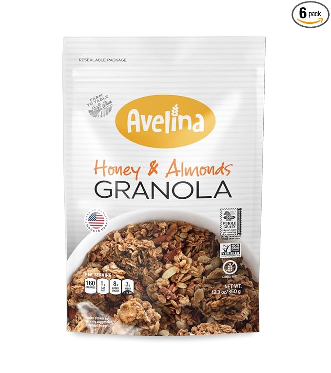 Avelina Honey Almond Granola 12.3 oz (Pack of 6)