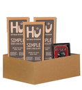 3x Hu Choc Simple Bar 2.1 OZ Bundle with Chocolate Fudge Candy – Dark Chocolate Bar with Minimal Ingredients Paired with Rich Fudge Treat for Snacking or Gifting – Gift Set (4 Items)