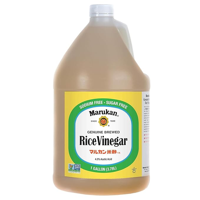 Marukan Genuine Brewed Rice Vinegar for Enhancing Flavor &amp Cooking Unseasoned (1 Gallon)