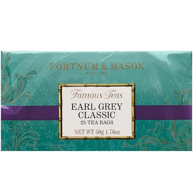 Fortnum and Mason British Tea. Earl Grey Classic 25 Count Tea Bags (1 Pack) USA