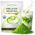 RICHA MATCHA – Organic Latte Grade Japanese Matcha Powder – Uji Matcha Green Tea from Kyoto Japan – First Harvest – Perfect for Matcha Latte Iced Drinks Smoothies &amp Baking – Smooth &amp Vibran